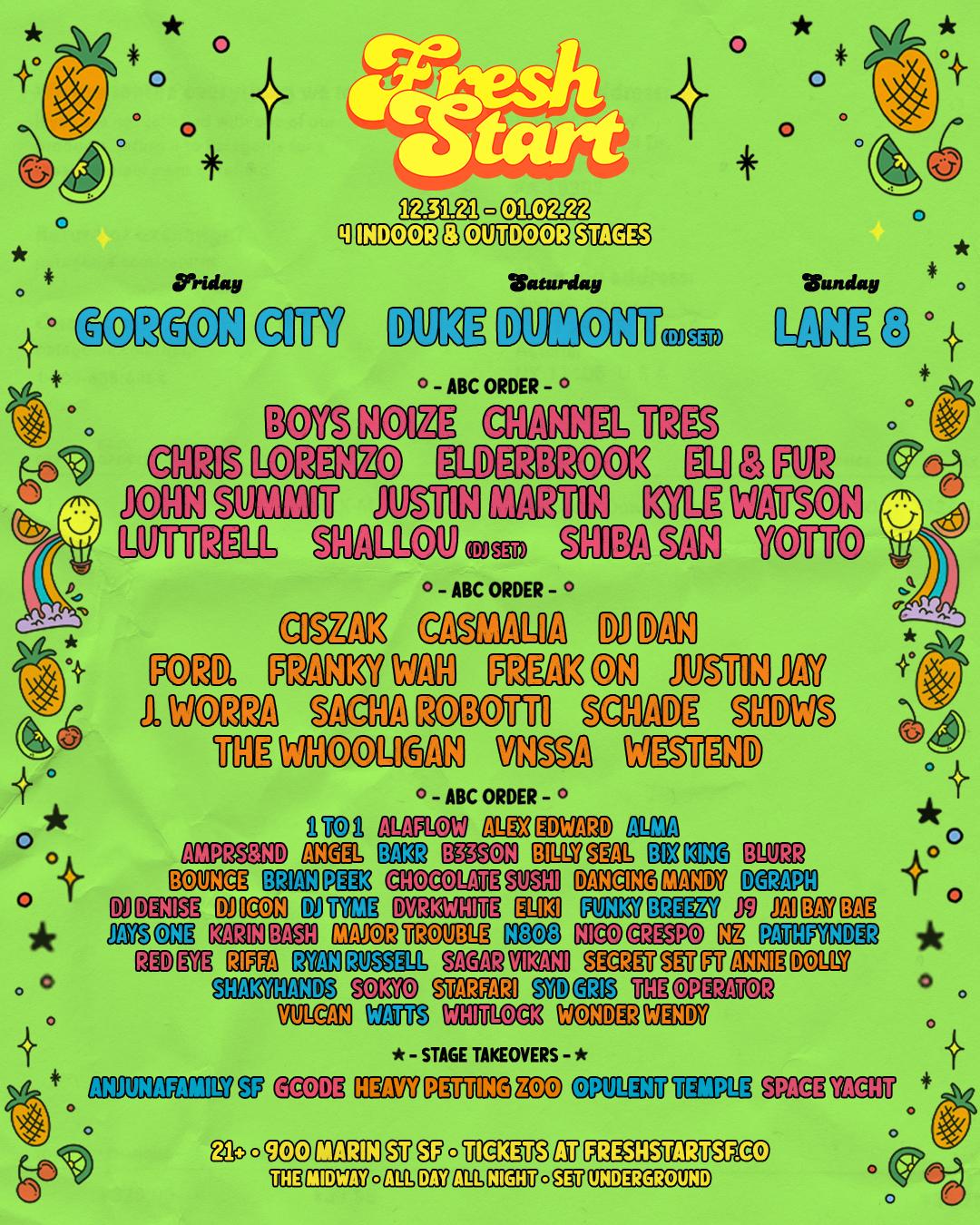 Fresh Start with Gorgon City, Lane 8 & much more Tickets at The Midway in  San Francisco by The Midway SF | Tixr