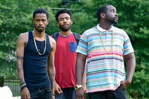 ATLANTA -- “The Big Bang” --  Episode 101 (Airs Tuesday, September 6, 10:00 pm e/p) Pictured: (l-r) Keith Standfield as Darius, Donald Glover as Earnest Marks, Brian Tyree Henry as Alfred Miles. CR: Guy D'Alema/FX