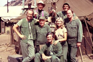 The 4077th reunites in MASH: 30TH ANNIVERSARY REUNION SPECIAL airing Friday, May 17th (8:00-10:00 PM ET/PT) on FOX.  Clockwise from left:  Mike Farrell as Captain B.J. Hunnicut, William Christopher as Father Francis Mulcahy, Jamie Farr as Corporal Maxwell Q. Klinger, David Ogden Stiers as Major Charles Emerson Winchester III, Loretta Swit as Head Nurse Major Margaret Houlihan, Alan Alda as Captain Benjamin Franklin Pierce, Harry Morgan as Colonel Sherman T. Potter.  CR:  FOX